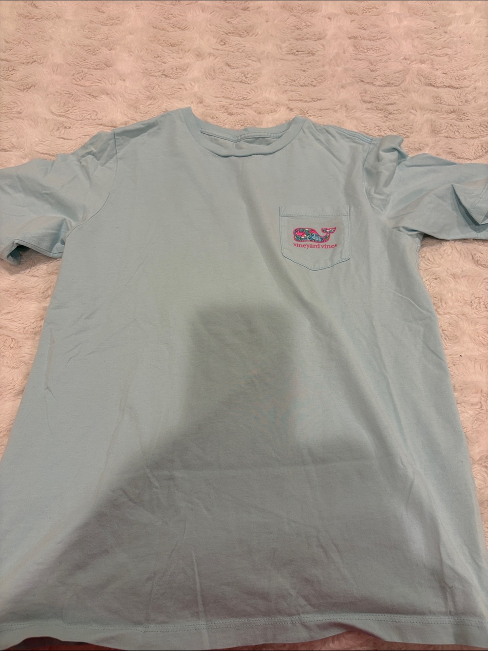 Vineyard Vines Kids Light Blue Pocket T-Shirt
